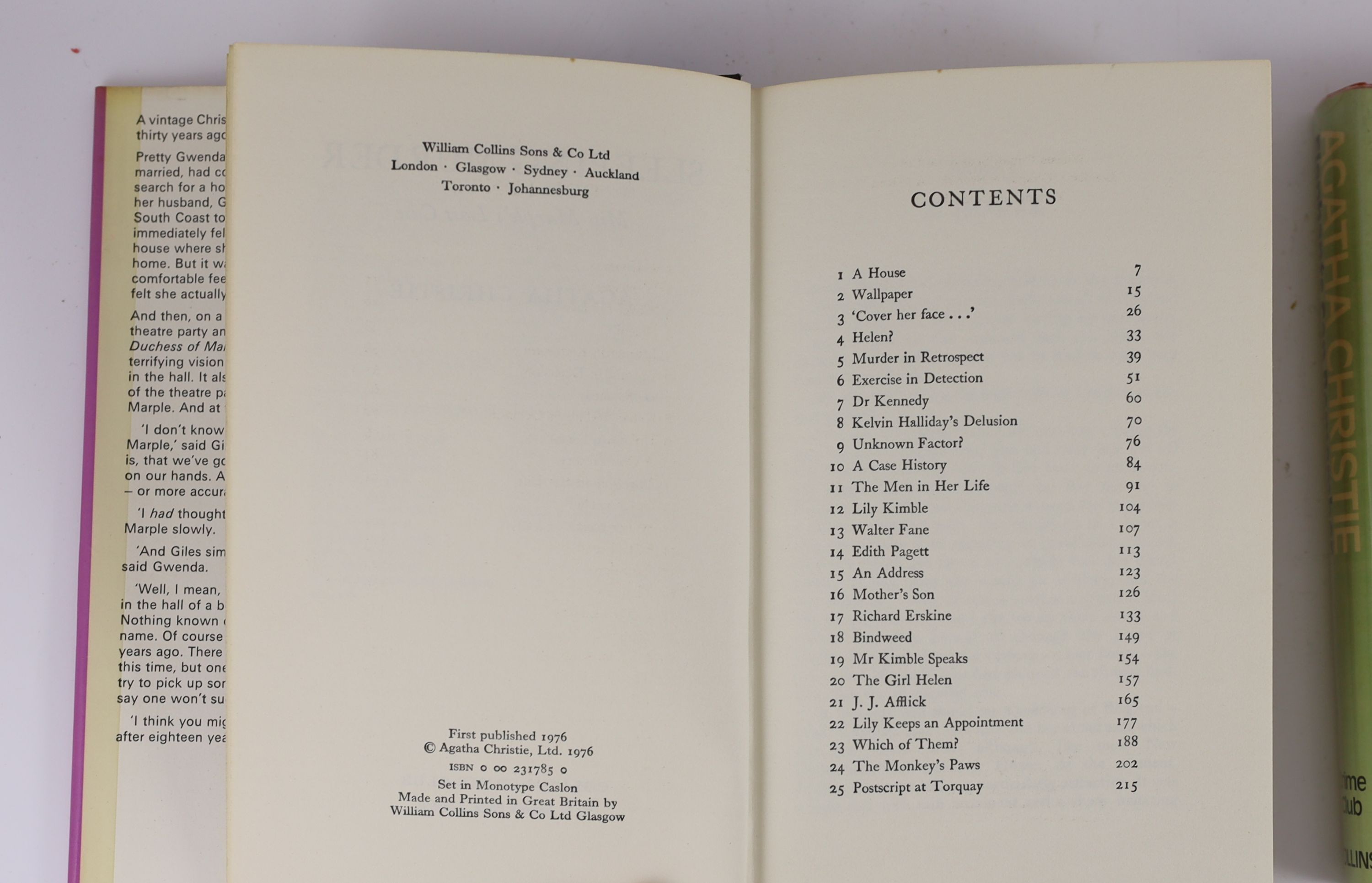 Christie, Agatha - Two works - Elephants Can Remember, 1st edition